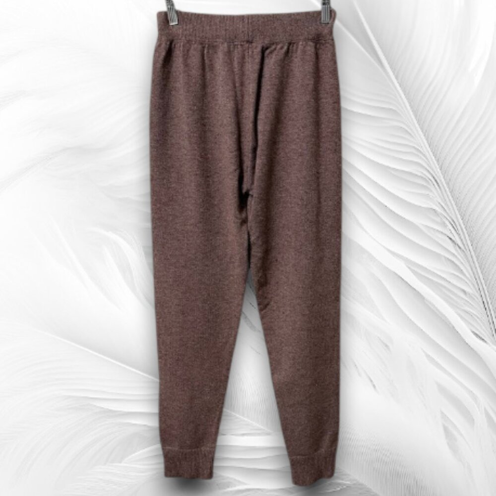 Cozy Knit Lounge Set Turtleneck Sweater & Jogger Pants Mauve Minimal Chic - Picture 4 of 6